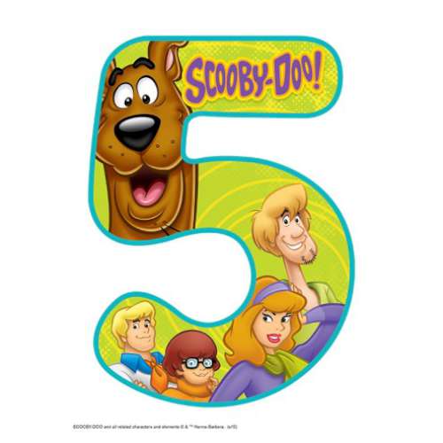 Scooby Doo Number 5 Edible Icing Image - Click Image to Close